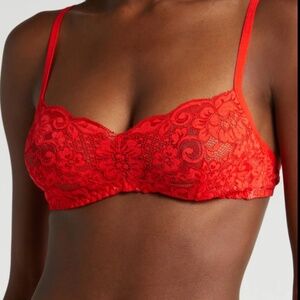 Free People/Revolve- We are HAH- HOOK UP BRA in Blood Orange Red